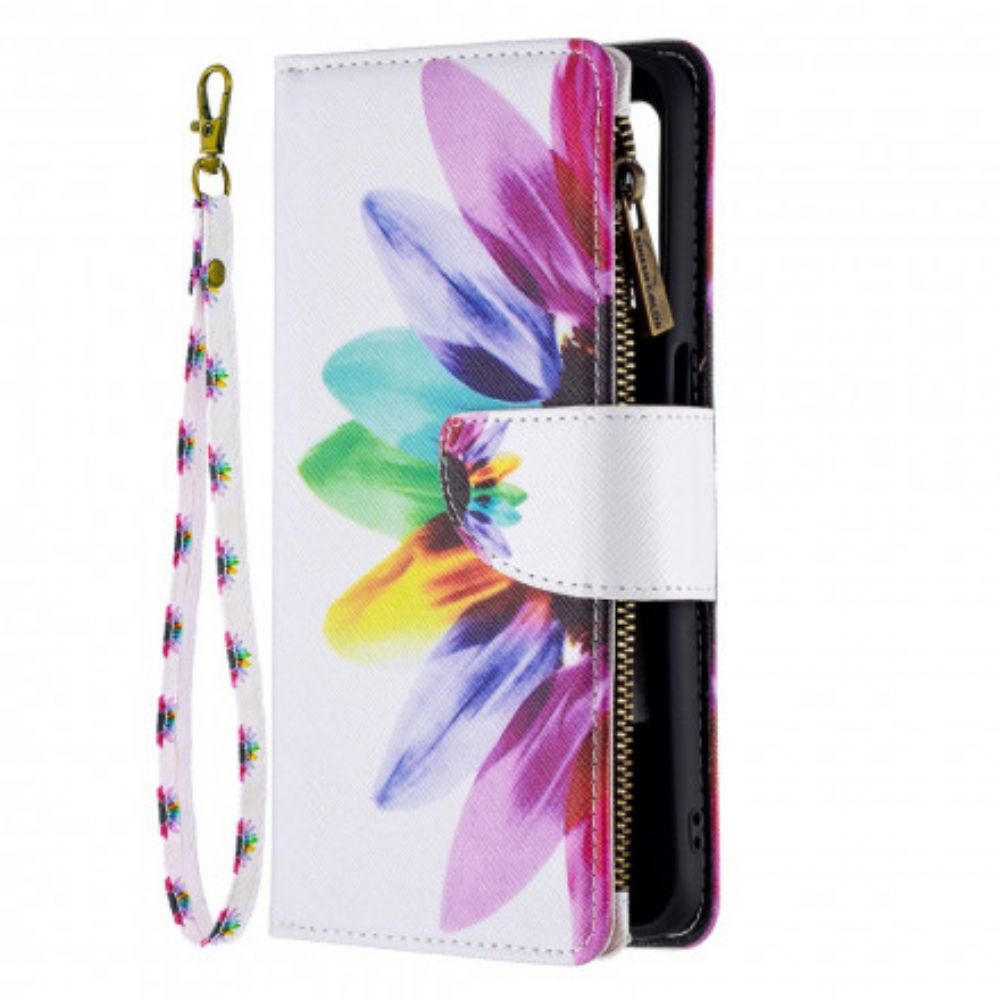 Flip Case voor Realme 8 5G Bloemzak Met Rits