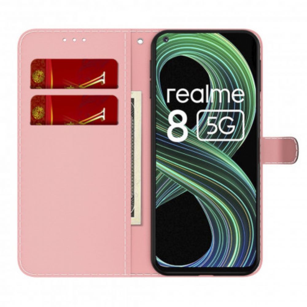 Folio-hoesje voor Realme 8 5G Aquarel