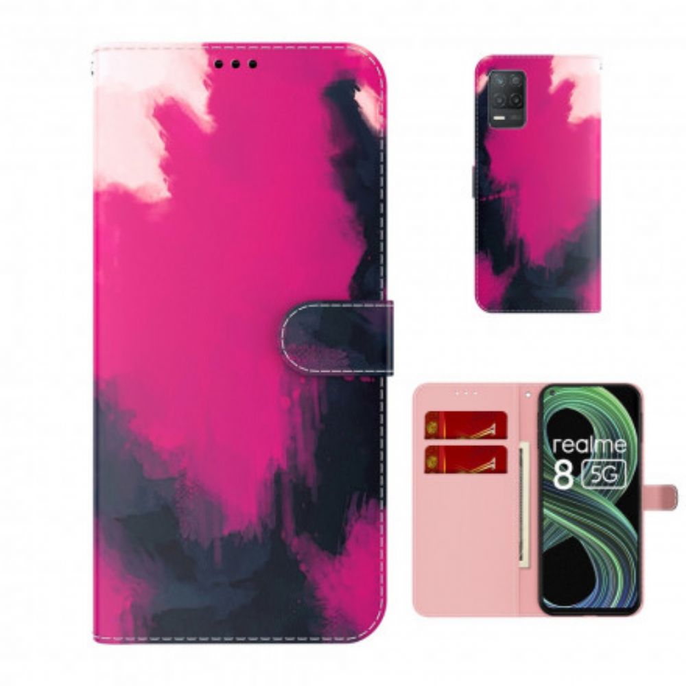 Folio-hoesje voor Realme 8 5G Aquarel