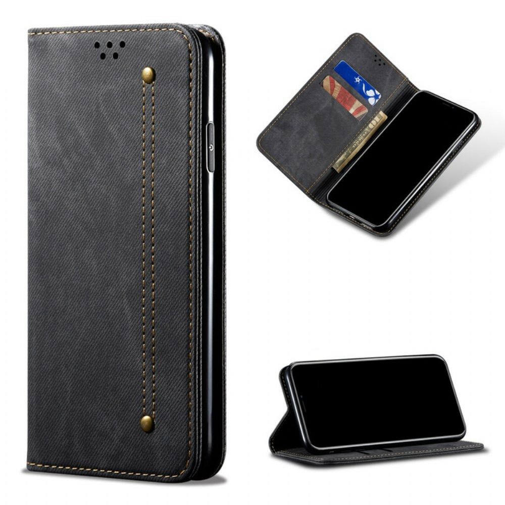 Bescherming Hoesje voor Xiaomi Mi 10T Lite / Redmi Note 9 Pro 5G Folio-hoesje Denim Stof