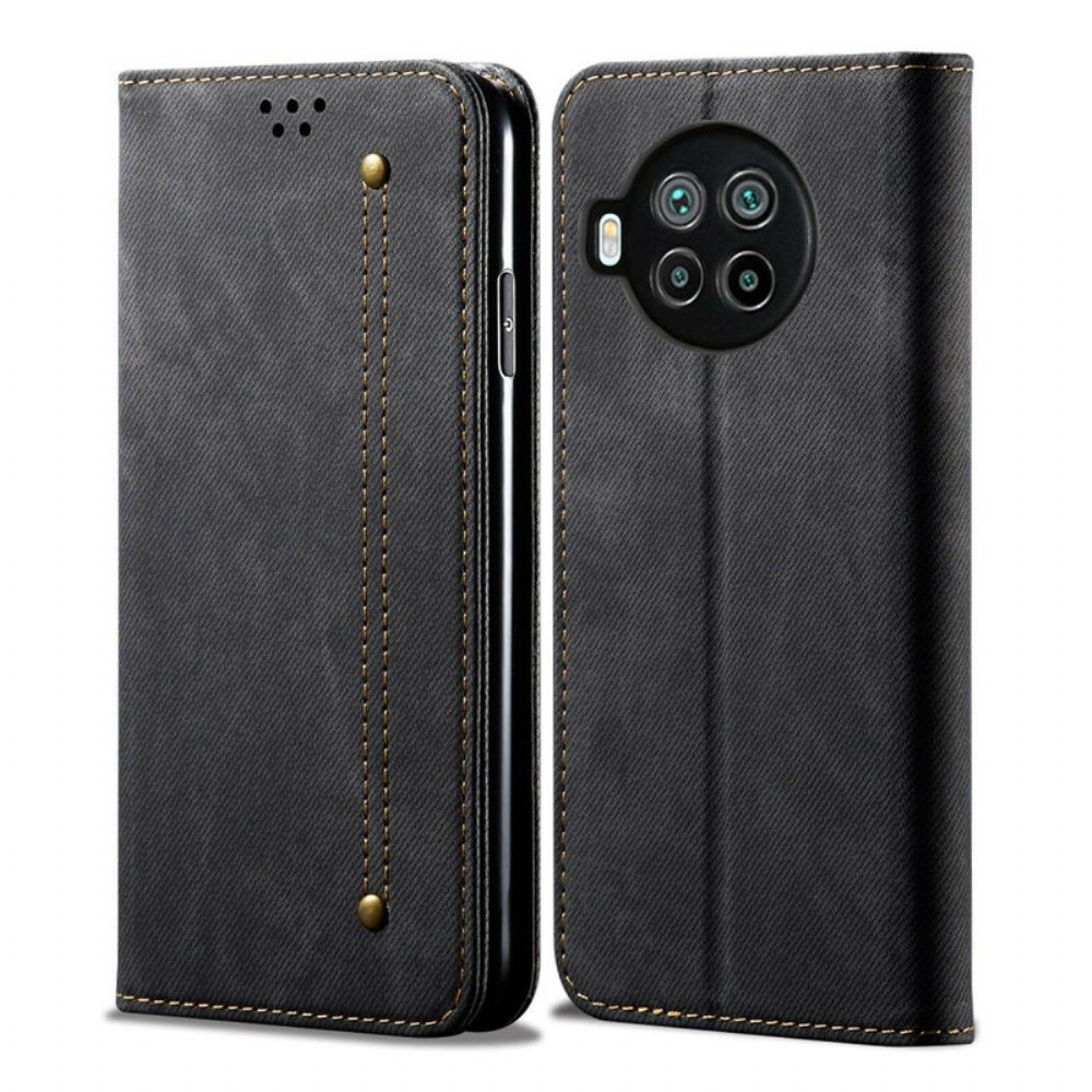 Bescherming Hoesje voor Xiaomi Mi 10T Lite / Redmi Note 9 Pro 5G Folio-hoesje Denim Stof