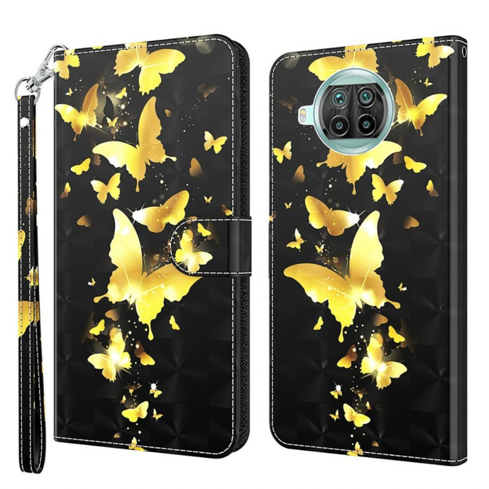 Folio-hoesje voor Xiaomi Mi 10T Lite / Redmi Note 9 Pro 5G Gele Vlinders