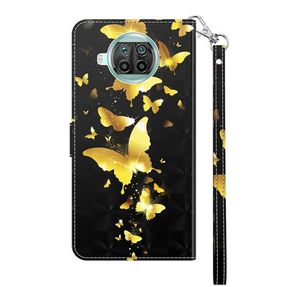 Folio-hoesje voor Xiaomi Mi 10T Lite / Redmi Note 9 Pro 5G Gele Vlinders