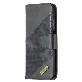 Folio-hoesje voor Xiaomi Mi 10T Lite / Redmi Note 9 Pro 5G Krokodillenleer