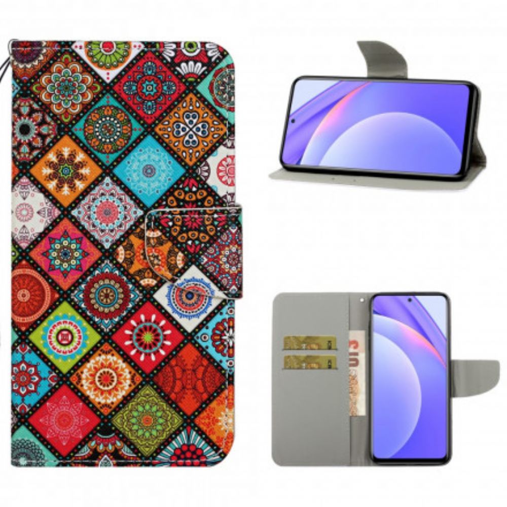 Folio-hoesje voor Xiaomi Mi 10T Lite / Redmi Note 9 Pro 5G Mandala-patchwork
