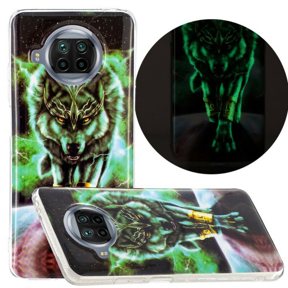 Hoesje voor Xiaomi Mi 10T Lite / Redmi Note 9 Pro 5G Fluorescerende Wolf-serie