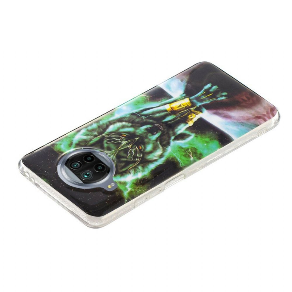Hoesje voor Xiaomi Mi 10T Lite / Redmi Note 9 Pro 5G Fluorescerende Wolf-serie