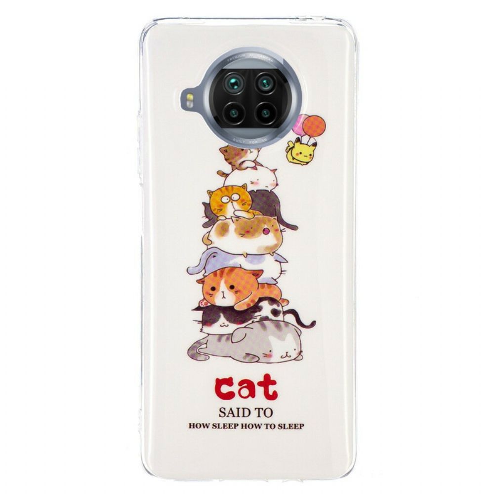 Hoesje voor Xiaomi Mi 10T Lite / Redmi Note 9 Pro 5G Neon Katten