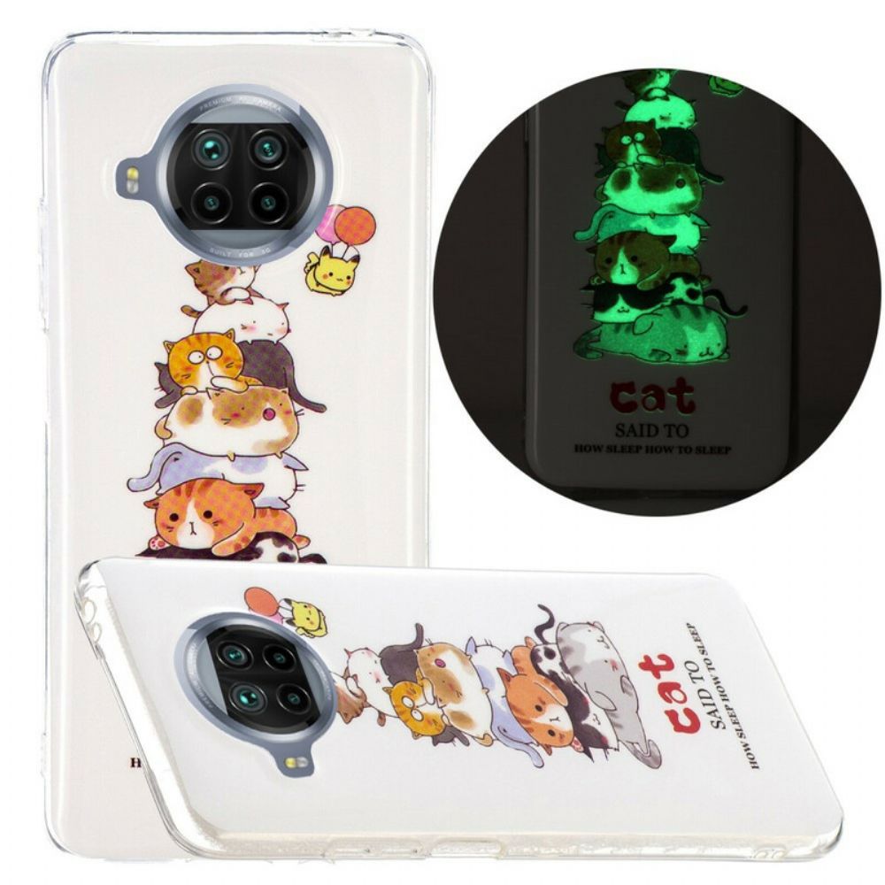 Hoesje voor Xiaomi Mi 10T Lite / Redmi Note 9 Pro 5G Neon Katten