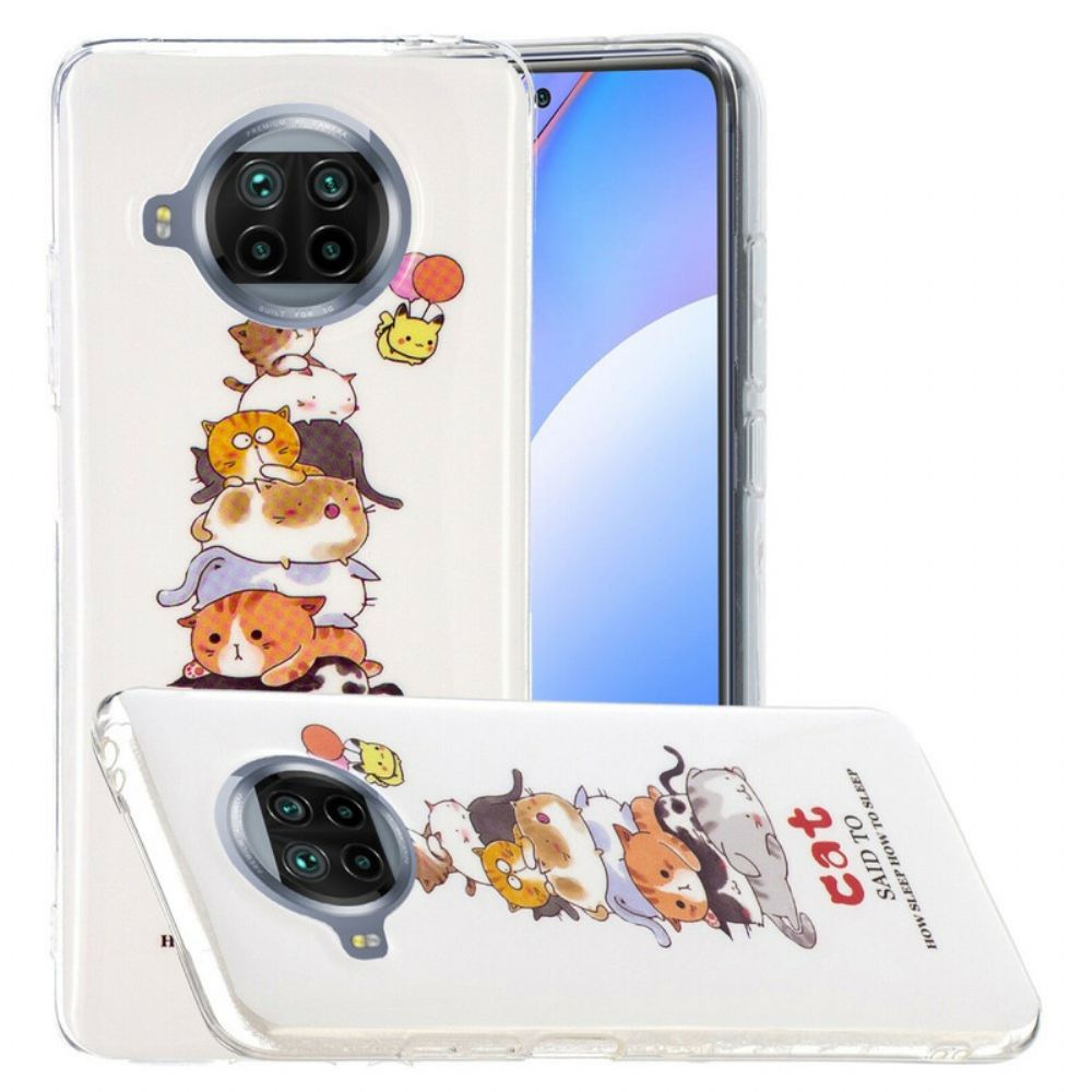 Hoesje voor Xiaomi Mi 10T Lite / Redmi Note 9 Pro 5G Neon Katten