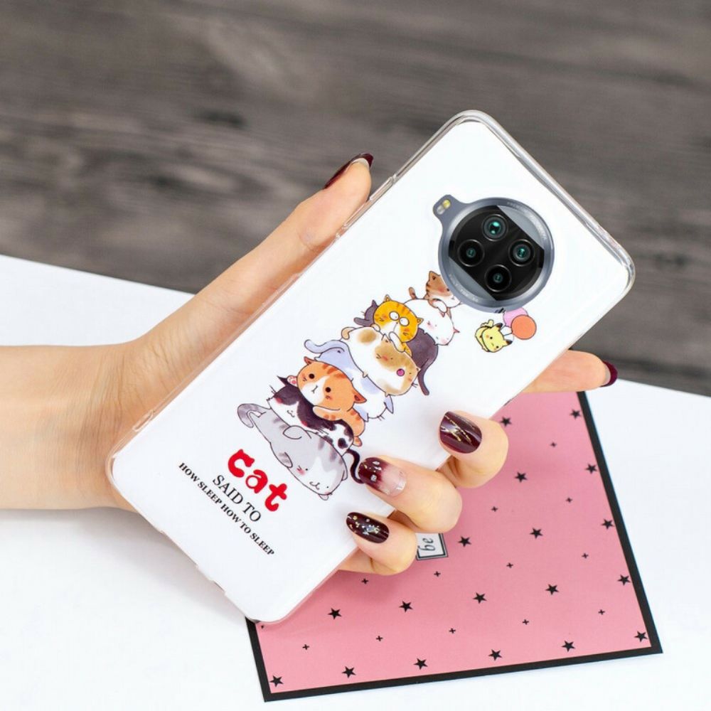 Hoesje voor Xiaomi Mi 10T Lite / Redmi Note 9 Pro 5G Neon Katten