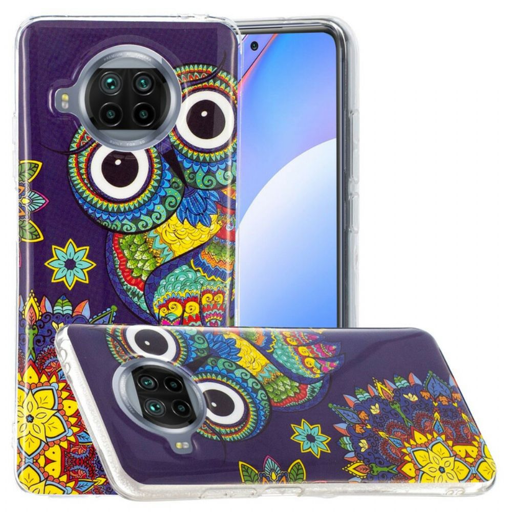 Hoesje voor Xiaomi Mi 10T Lite / Redmi Note 9 Pro 5G Neon Mandala Uil