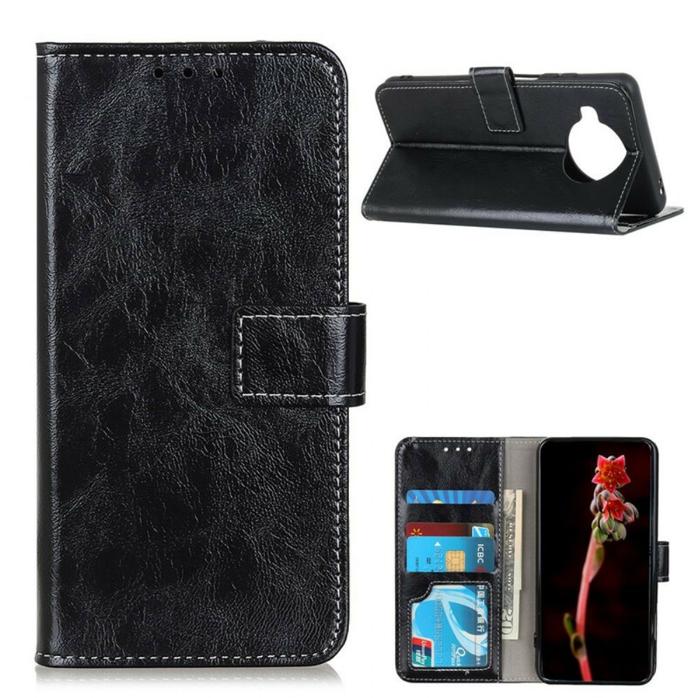 Leren Hoesje voor Xiaomi Mi 10T Lite / Redmi Note 9 Pro 5G Oplopende Naden