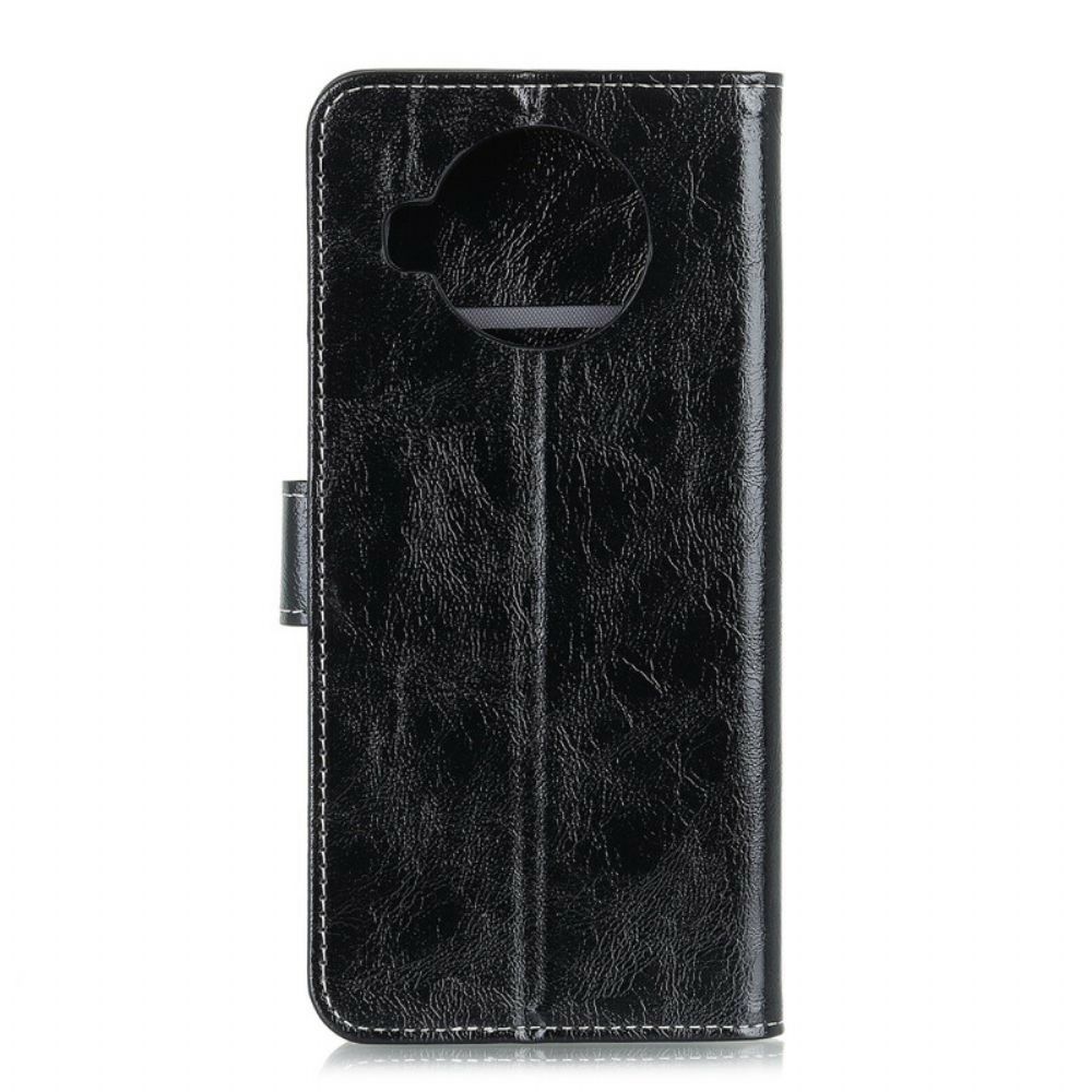 Leren Hoesje voor Xiaomi Mi 10T Lite / Redmi Note 9 Pro 5G Oplopende Naden