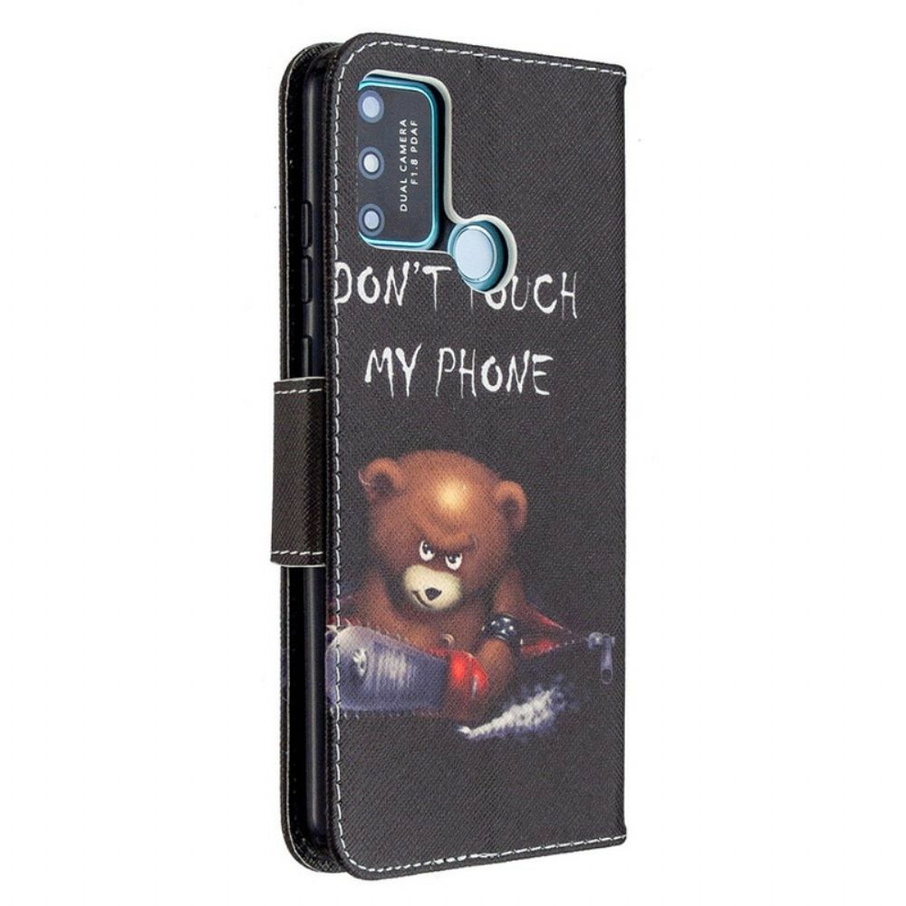 Folio-hoesje voor Honor 9A Gevaarlijke Beer