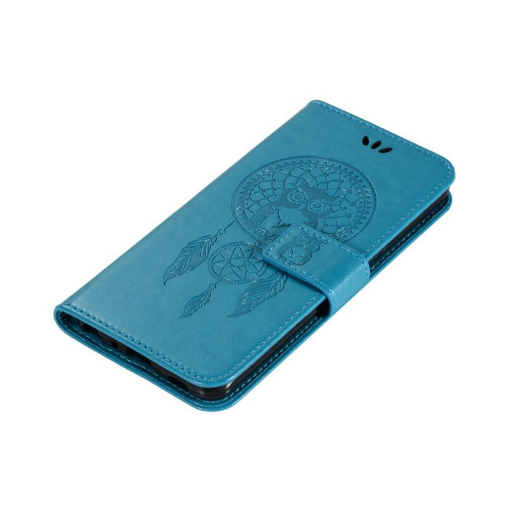 Leren Hoesje voor Honor 9A Lederen Effect Dromenvanger Uil