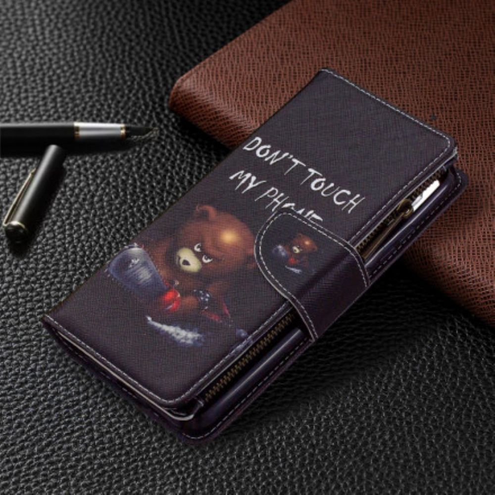 Leren Hoesje voor Xiaomi Redmi 9C Beerzak Met Rits