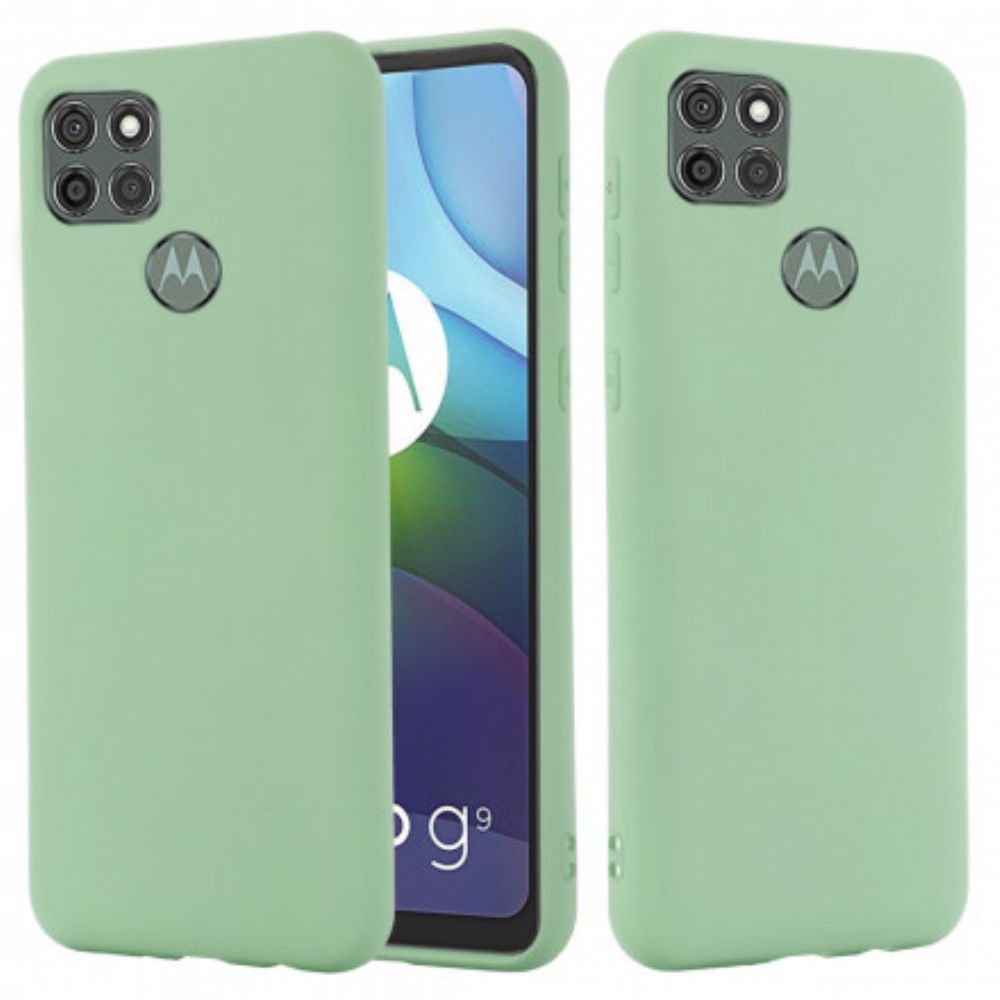 Hoesje voor Moto G9 Power Vloeibare Siliconen Met Koord
