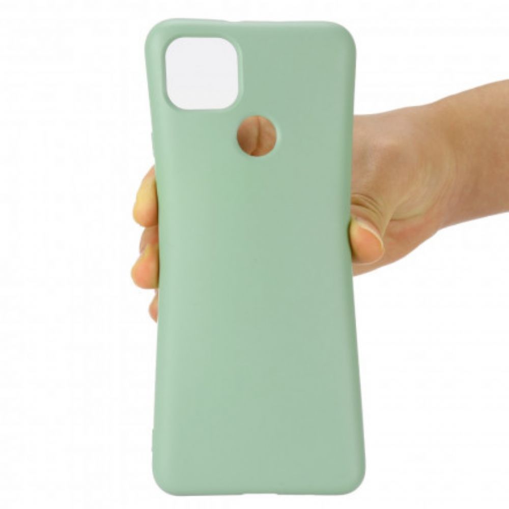 Hoesje voor Moto G9 Power Vloeibare Siliconen Met Koord