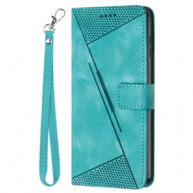 Folio-hoesje Realme 12 Pro / 12 Pro Plus Telefoonhoesje Driehoekenpatroon