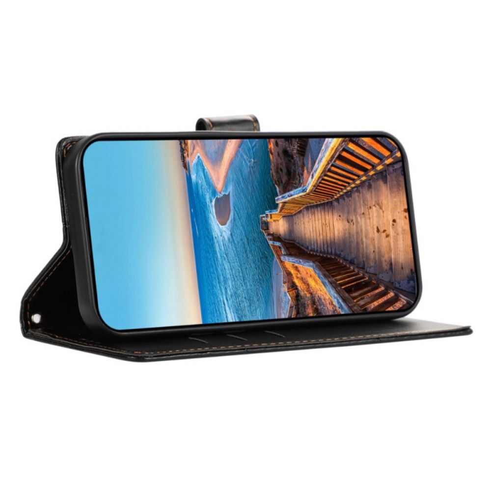 Leren Hoesje Realme 12 Pro / 12 Pro Plus Afdrukregels
