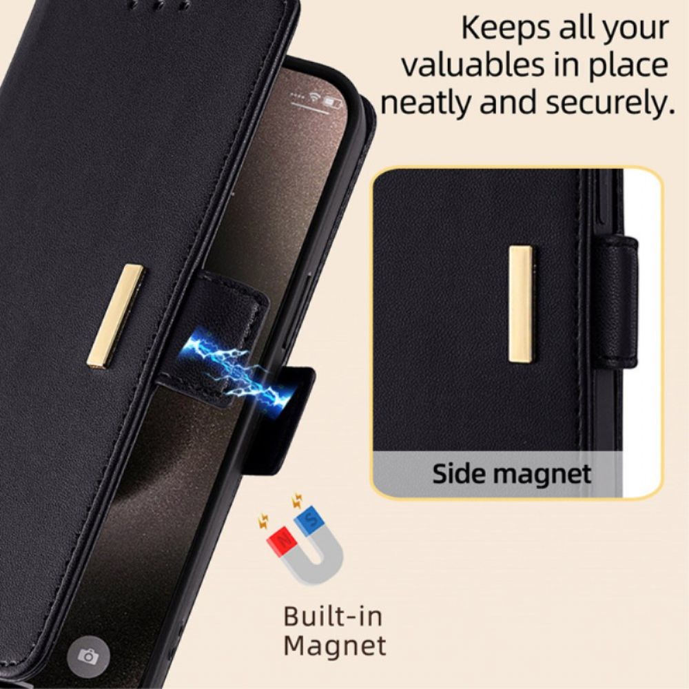 Leren Hoesje Realme 12 Pro / 12 Pro Plus Rfid-blokkeersleutelkoord En Schouderriem