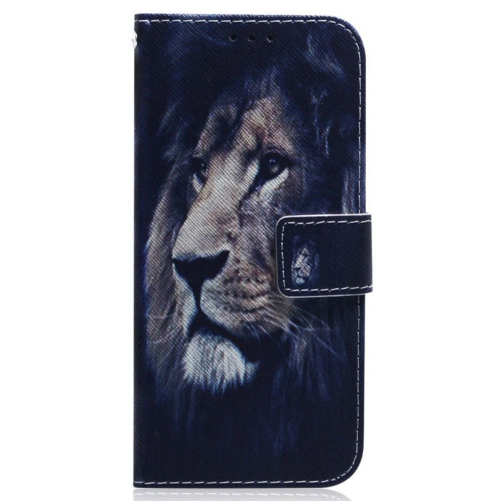 Leren Hoesje voor Realme C31 Leeuwenkop