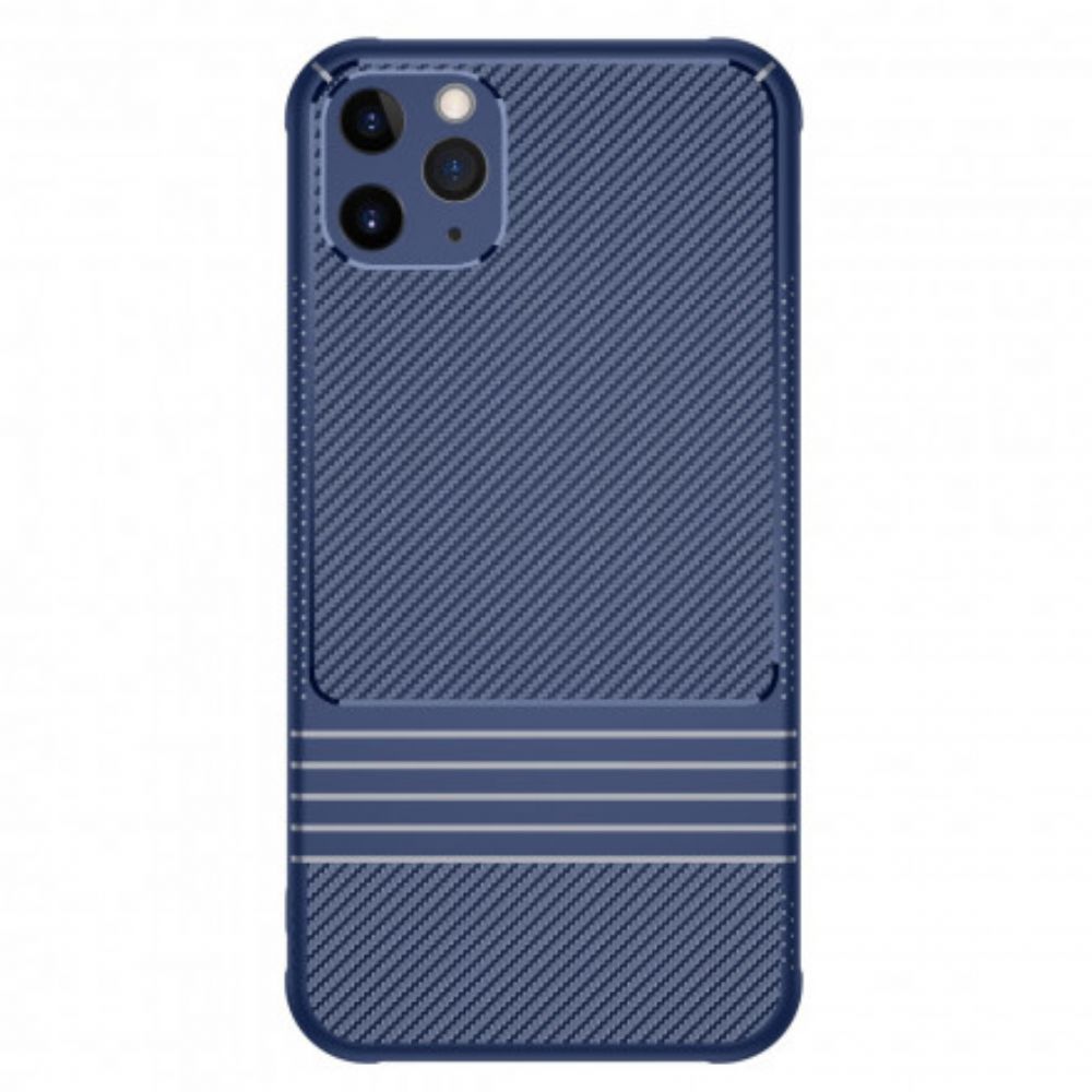 Hoesje voor iPhone 11 Pro Max Leeu Koolstofvezel