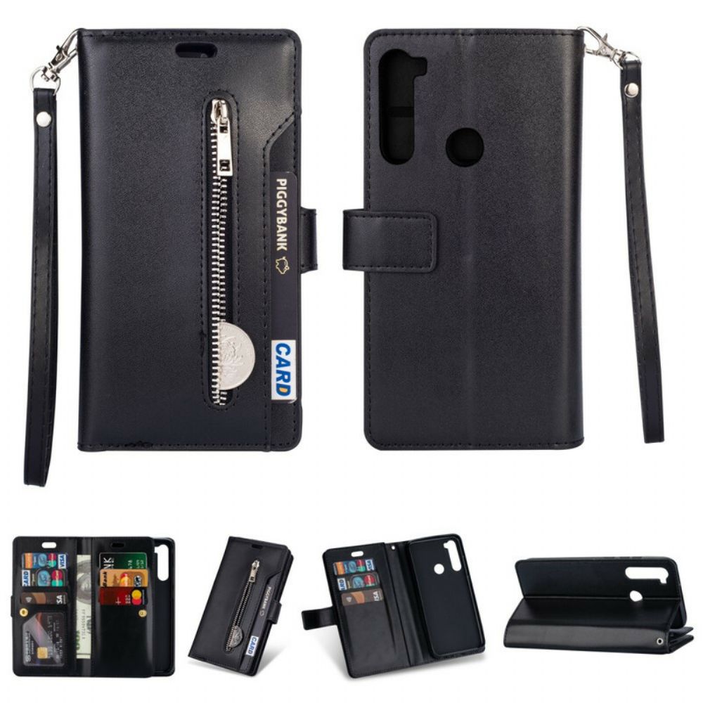 Flip Case voor Xiaomi Redmi Note 8 Portemonnee Met Koord