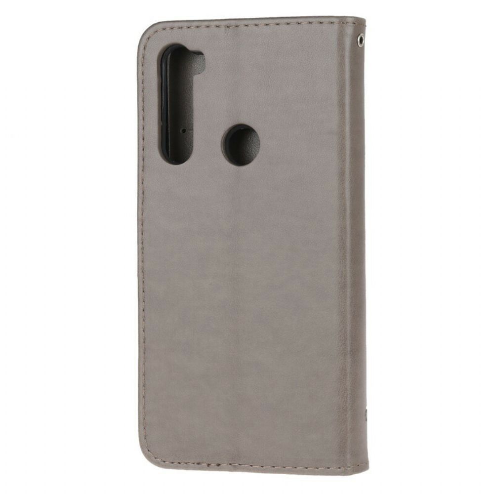 Folio-hoesje voor Xiaomi Redmi Note 8 Aziatische Vlinders En Bloemen