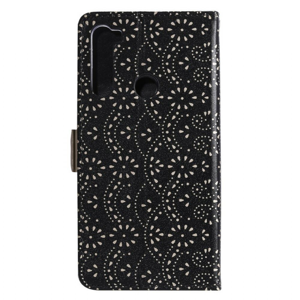 Folio-hoesje voor Xiaomi Redmi Note 8 Met Ketting Portemonnee Met Veterband