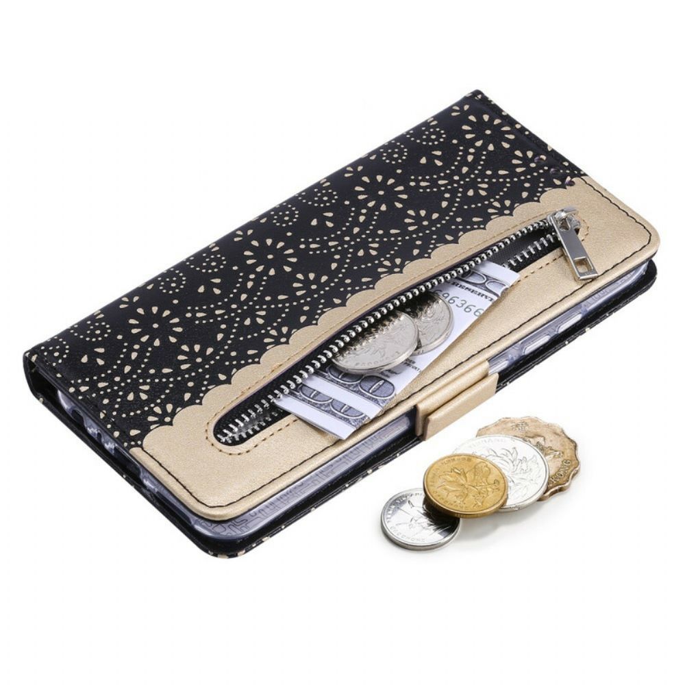 Folio-hoesje voor Xiaomi Redmi Note 8 Met Ketting Portemonnee Met Veterband