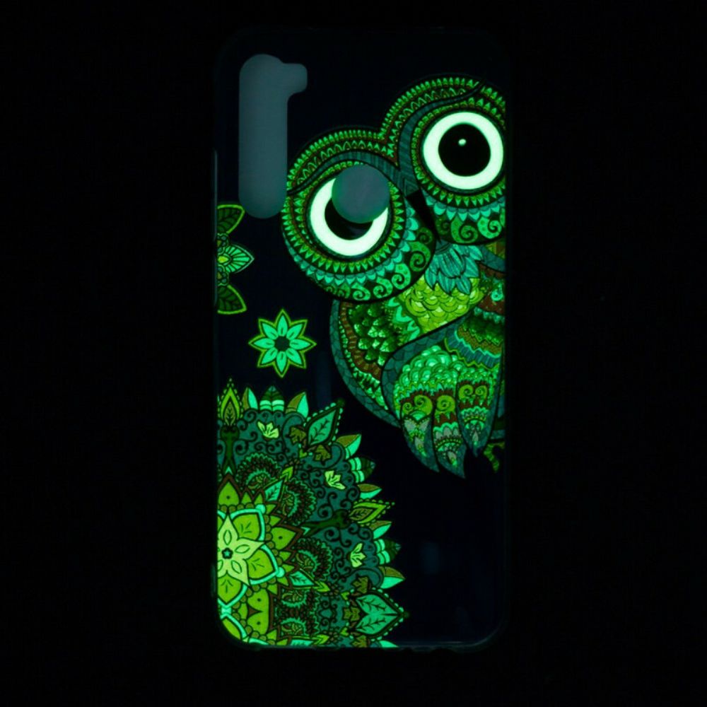 Hoesje voor Xiaomi Redmi Note 8 Fluorescerende Uil Mandala
