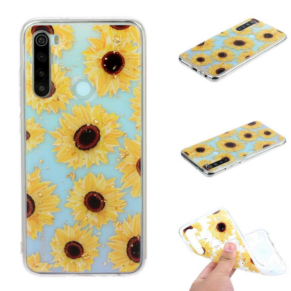 Hoesje voor Xiaomi Redmi Note 8 Meerdere Zonnebloemen