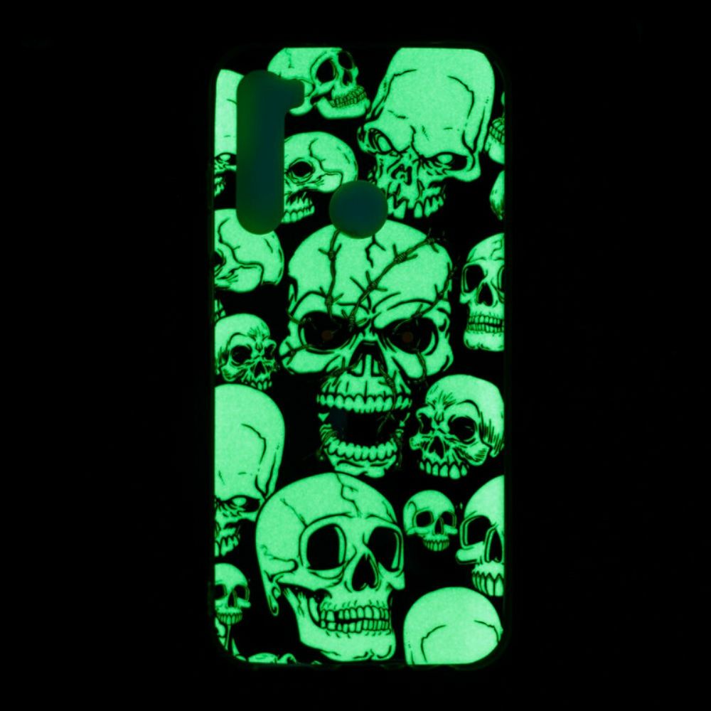 Hoesje voor Xiaomi Redmi Note 8 Pas Op Voor Fluorescerende Schedels