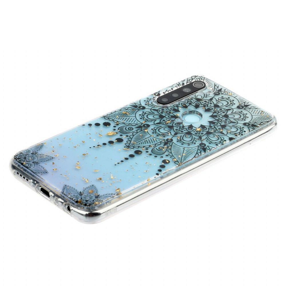 Hoesje voor Xiaomi Redmi Note 8 Transparante Grijze Mandala