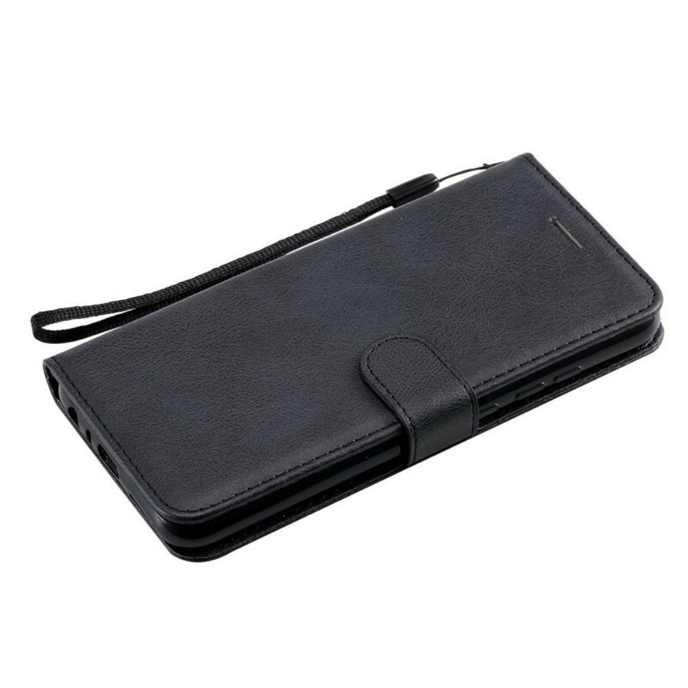 Leren Hoesje voor Xiaomi Redmi Note 8 Met Ketting Leren Effect Band