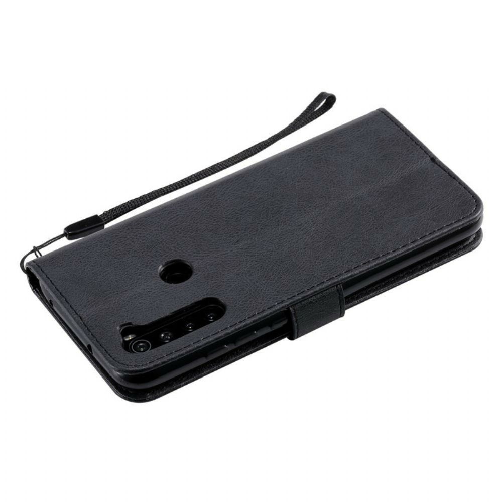Leren Hoesje voor Xiaomi Redmi Note 8 Met Ketting Leren Effect Band