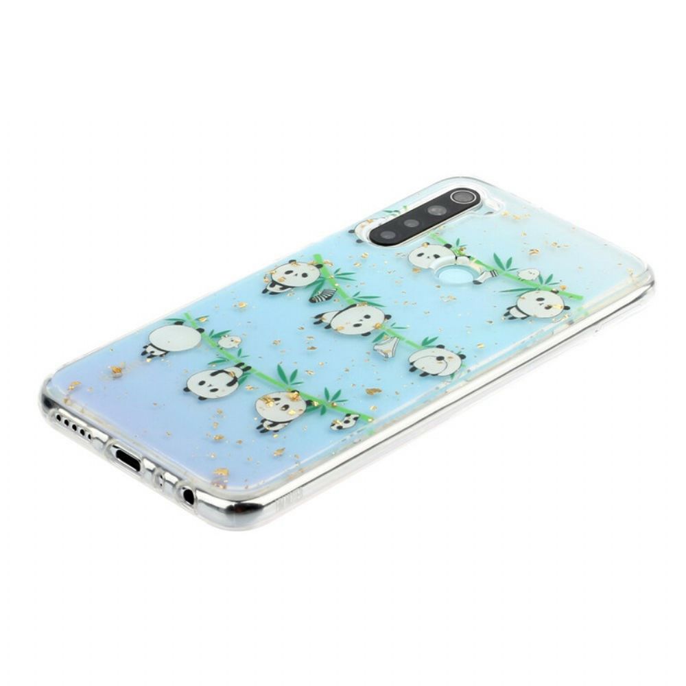 Telefoonhoesje voor Xiaomi Redmi Note 8 Panda's Aan De Waslijn