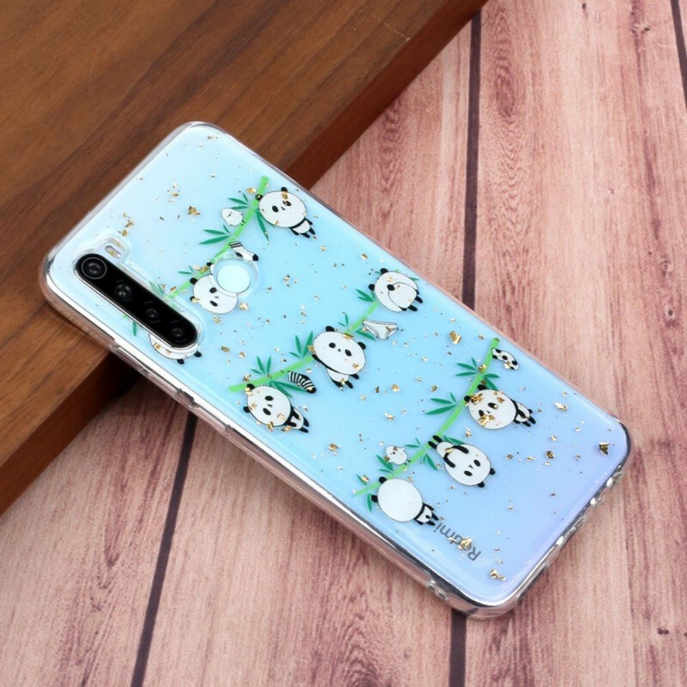 Telefoonhoesje voor Xiaomi Redmi Note 8 Panda's Aan De Waslijn