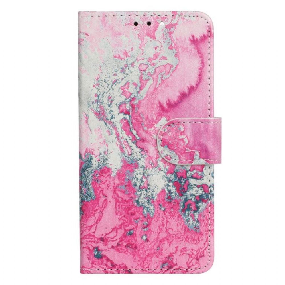 Folio-hoesje voor Moto G73 5G Marmer