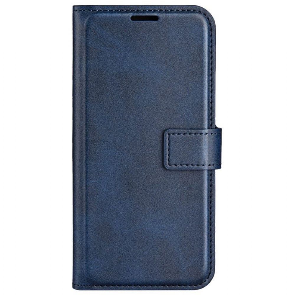 Folio-hoesje voor Samsung Galaxy M13 Slank Leereffect