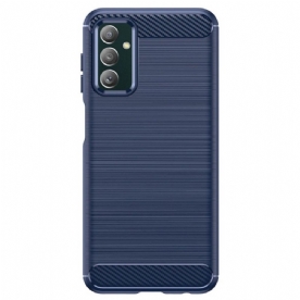 Hoesje voor Samsung Galaxy M13 Geborstelde Koolstofvezel