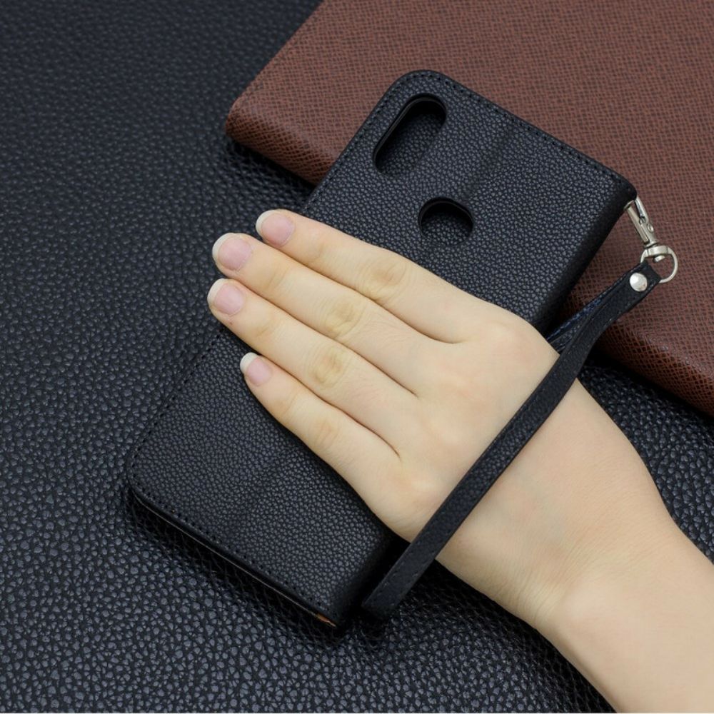 Folio-hoesje voor Samsung Galaxy A10s Flip Case Litchi Flap Schuin