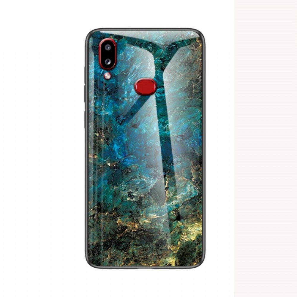 Hoesje voor Samsung Galaxy A10s Marmer Gehard Glas