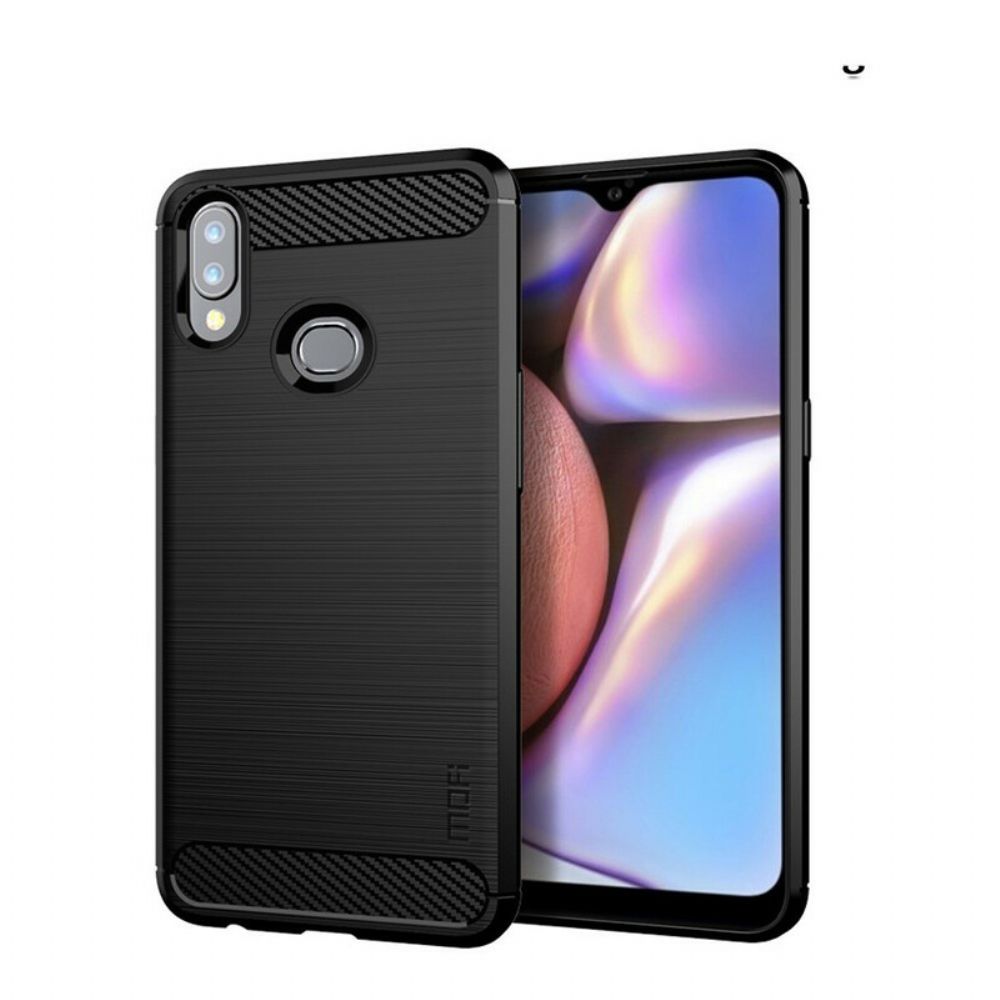 Hoesje voor Samsung Galaxy A10s Mofi Geborstelde Koolstofvezel