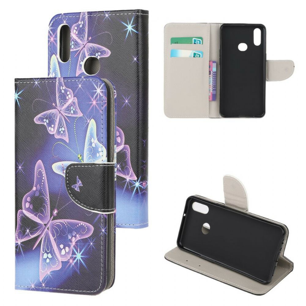 Leren Hoesje voor Samsung Galaxy A10s Magische Vlinders
