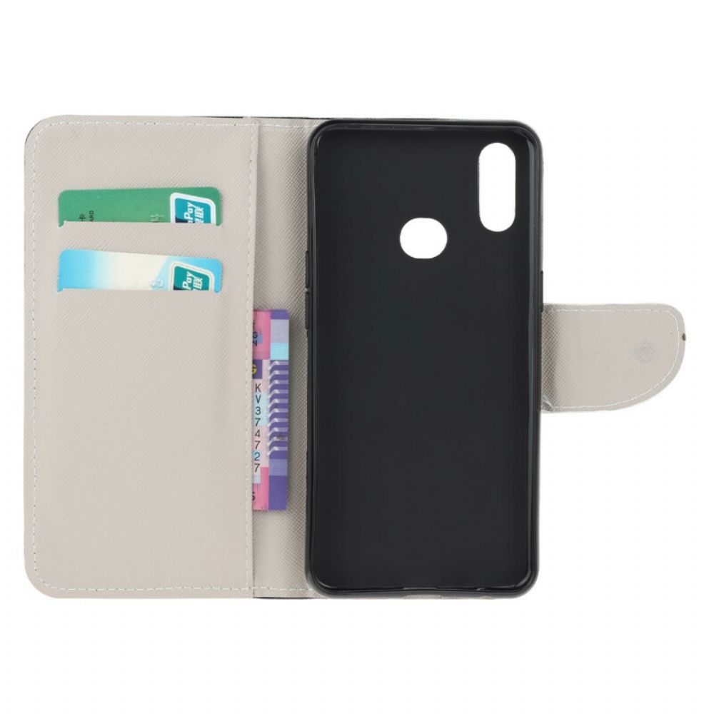 Leren Hoesje voor Samsung Galaxy A10s Magische Vlinders