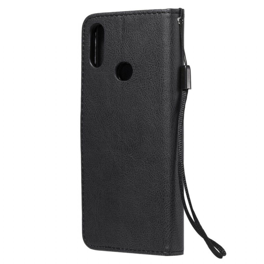 Leren Hoesje voor Samsung Galaxy A10s Met Ketting Leren Bandeffect
