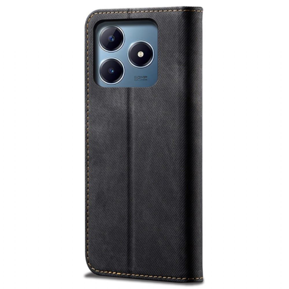 Folio-hoesje Realme C63 Denimstof